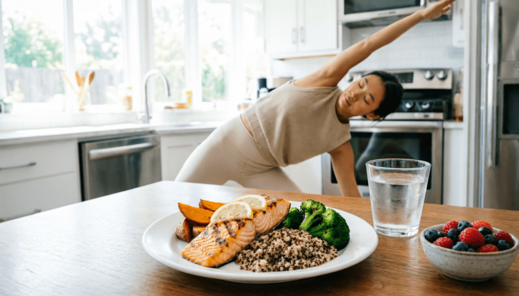 alimentacion saludable ejercicios en casa