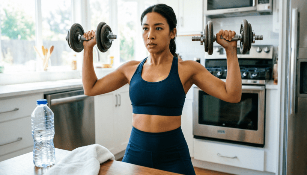 Fitness en casa con material