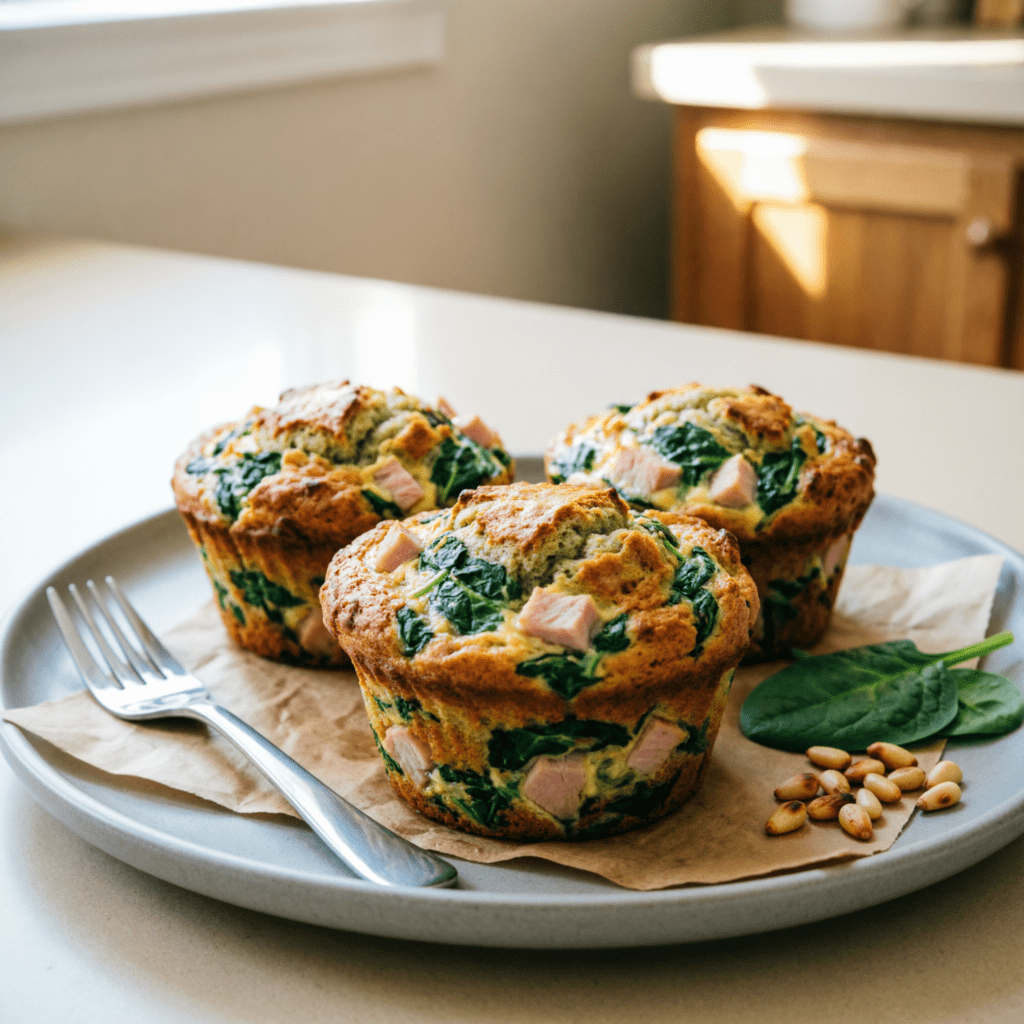 Muffins de Huevo, Espinacas y Pavo (Meal Prep)