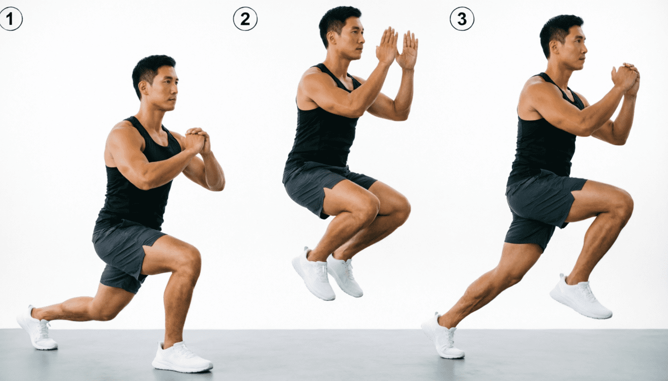 Zancada Alterna con Salto (Alternating Jump Lunges)